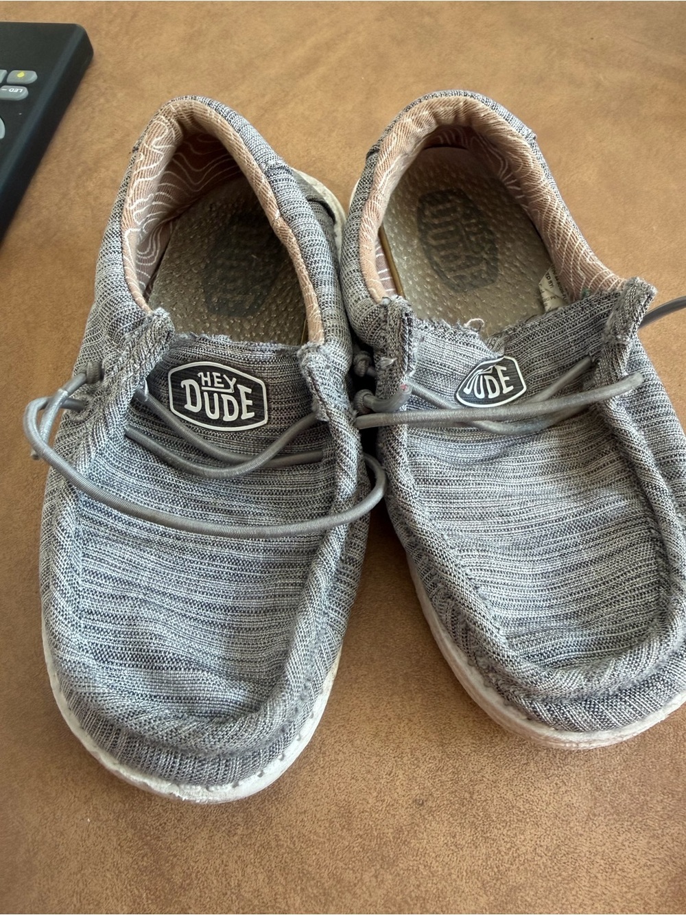 Hey Dude Kids Gray Knit Slip-On Sneakers